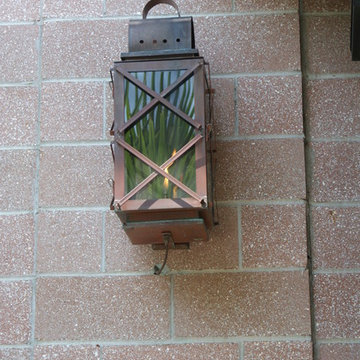 Wall Mounted Lantern, Aging Copper Lantern