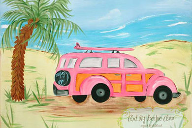 Pink Island Surf "Woody Car"