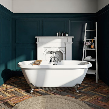 The Bath Co. Dulwich white roll top bath 1770 x 800 with ball feet