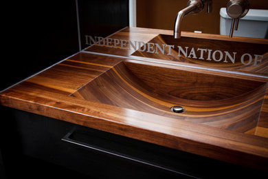 Wood sink