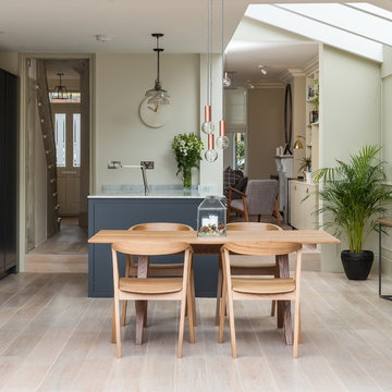 Whitewashed oak flooring