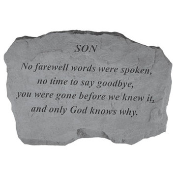 "Son-No Farewell Words" Memorial Garden Stone