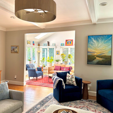 Living room decorated and accessorized