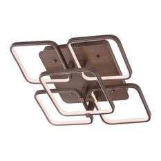 Sebastian 17.5" Integrated LED Flush Mount Ceiling Light, Coffee