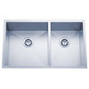 Dowell Undermount Double Bowl Stainless Kitchen Sink - Zero Radius