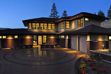 Example of a trendy exterior home design in Calgary