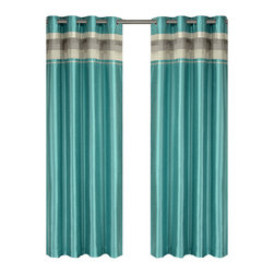 Royal Tradition - Milan Blackout Multilayer Energy-Saving Curtain, Blue, 54"x63" Single - Curtains