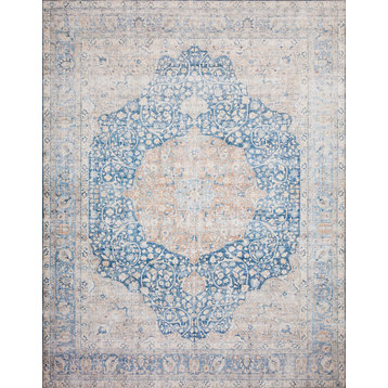 Blue Tangerine Printed Polyester Layla Area Rug by Loloi II, 7'-6"x9'-6"