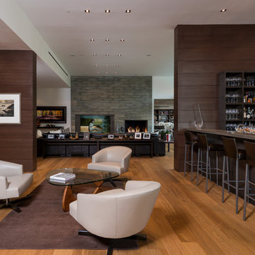 Wallace Ridge Beverly Hills modern luxury home wet bar & lounge
