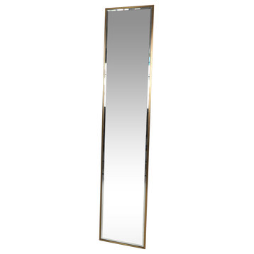 Shepherd Contemporary Rectangular Leaner Mirror, Brushed Brass