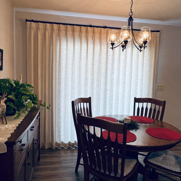 Elkhorn, WI- Pinch Pleated Drapery & Honeycomb Shades