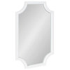 Hogan Framed Scallop Wall Mirror, White, 20x30