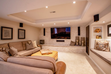 Inspiration for a timeless basement remodel in Denver