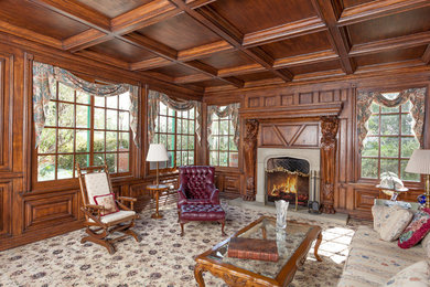 Photo of a country living room in Orange County.