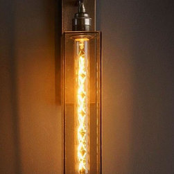 Smoked Glass Long Wall Lights - Wall Lights