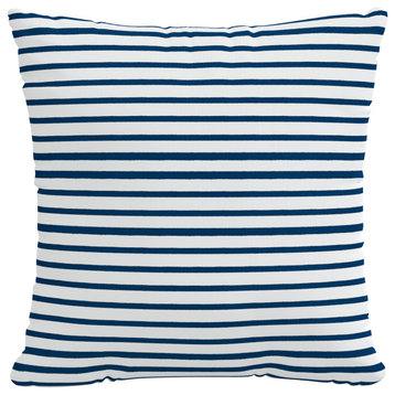 20" Outdoor Pillow Polyester Insert, Nautical Stripe Navy