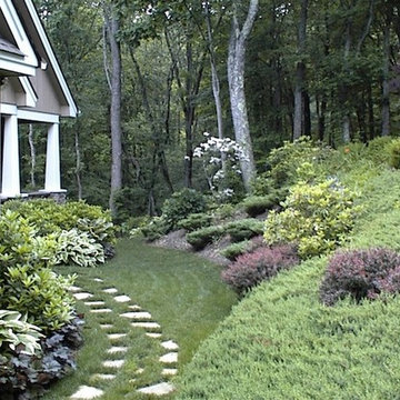 Another view of neighboring house, several years after landscape installation.