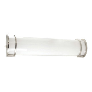 LED Vanity with Half Cylinder Acrylic Diffuser, Satin Chrome Finish ...