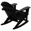 WestinTrends 2PC Outdoor Patio Porch Rocker Classic Adirondack Rocking Chair Set, Black