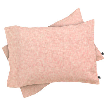 Deny Designs Holli Zollinger Linen Marsala Rosee Pillow Shams, Queen