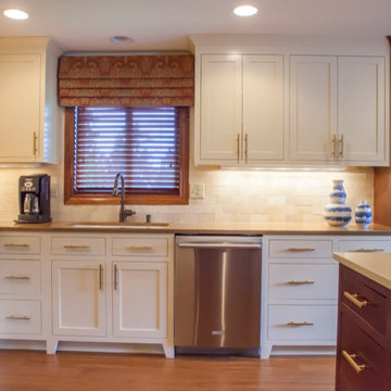 Classic white & Rich Gold Kitchen