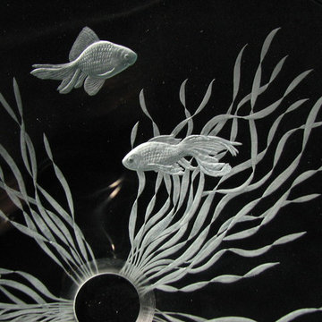 engraved goldfish sink
