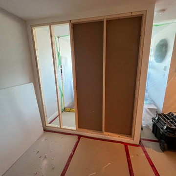 Glass wall removal/ Barn door install
