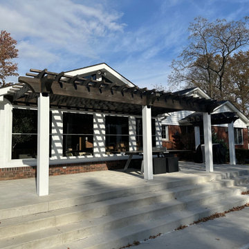 Cedar Pergola, Trellis, and Arbor for grill area.