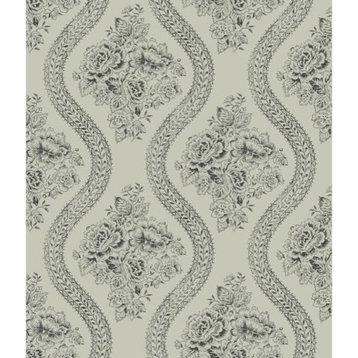 York Wallcoverings Mh1599 Joanna Gaines Magnolia Home Coverlet Floral Wallpaper