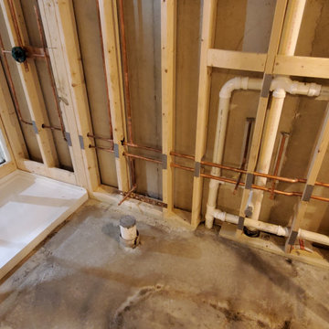 Finished basement bathroom framing/mechanical rough in