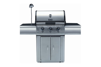Vermont Castings Three Burner BBQ Grill in Stainless Steel