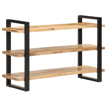 vidaXL Sideboard Storage Dining Sideboard with 3 Shelves Rough Mango Wood
