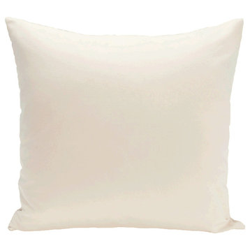 Solid Decorative Pillow, Ivory, 20"x20"