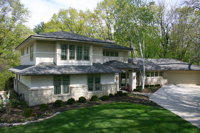 Transitional exterior home idea in Columbus