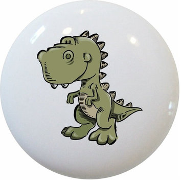 Baby T-Rex Dinosaur Ceramic Cabinet Drawer Knob