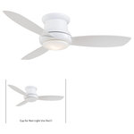 Minka Aire - Minka Aire Concept II LED Flush Mount Ceiling Fan With Remote Control, White, 52" - Features
