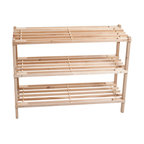 3-Tier Wood Storage Shoe Rack by Lavish Home