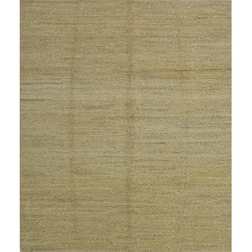 Braided Carpet 8’1” x 10’1” Beige Jute Contemporary Handwoven Area Rug