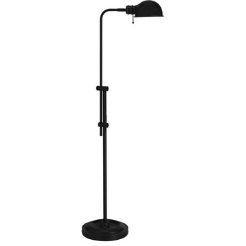 Fedora 1 Light Floor Lamp, Matte Black