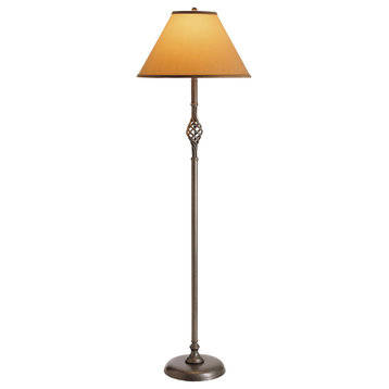 Hubbardton Forge 242161-1160 Twist Basket Floor Lamp in Modern Brass