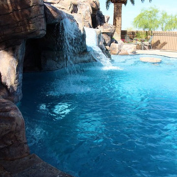 Arizona Swimming Pool and Grotto Designed by Build Your Own Pool