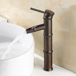 Antique Brass New Designed Bamboo Single Handle High Version Bathroom Mixer Sink - Bathroom Sink Faucets
