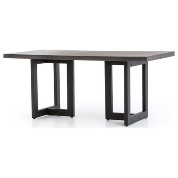 Judith Lava Stone Top Outdoor Dining Table 69"