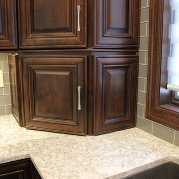Geneseo, IL- Rich Mocha Stained Cabinets and Cambria Berwyn Quartz Kitchen
