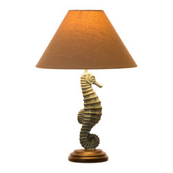 Glitzhome - 20.28''H Seahorse Table Lamp - Table Lamps