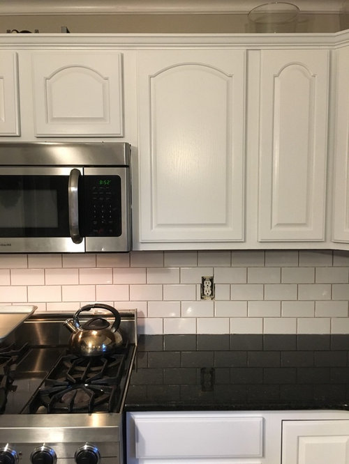 Grout color with white subway tile