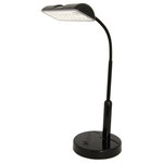 Lightaccents - Light Accents Battery Powered Desk Lamp Super Bright LED's with Adjustable Metal, Black - Super Bright Energy Efficient Battery Powered LED's Never need replacing