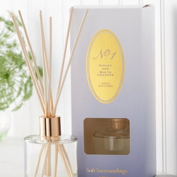 No. 1 Violet & White Leather Diffuser