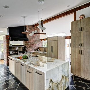 A Modern Kitchen for a Retreat in the Woods
