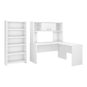 Bbf Echo By Kathy Ireland L Shaped Desk In Pure White